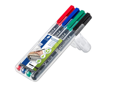 STAEDTLER Marqueur permanent 314B Lumocolor, étui de 4