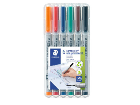 STAEDTLER Marqueur non permanent 315M Lumocolor, étui de 6