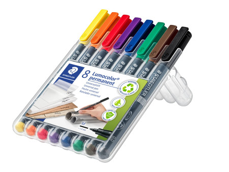 STAEDTLER Marqueur permanent 317M Lumocolor, étui de 8