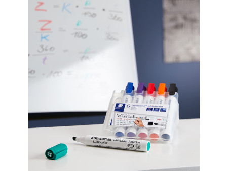 STAEDTLER Marqueur tableau blanc 351B Lumocolor, étui de 6