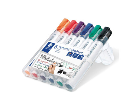 STAEDTLER Marqueur tableau blanc 351B Lumocolor, étui de 6