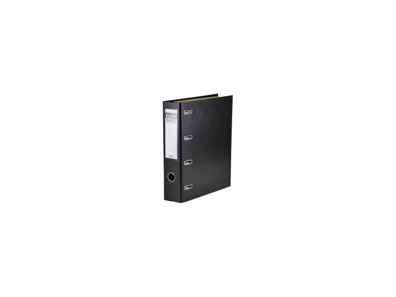 ELBA classeur double rado plast, largeur de dos 75 mm, noir
