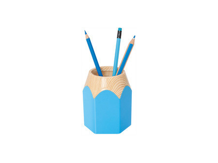 WEDO Pot à crayons 'PENCIL', en plastique, bleu clair