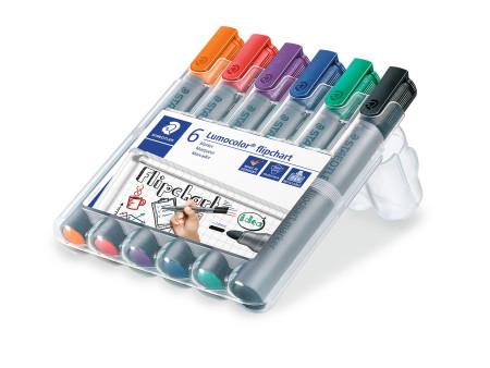 STAEDTLER Marqueur de conférence 356 Lumocolor, étui de 6