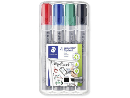 STAEDTLER Marqueur de conférence 356B Lumocolor, étui de 4