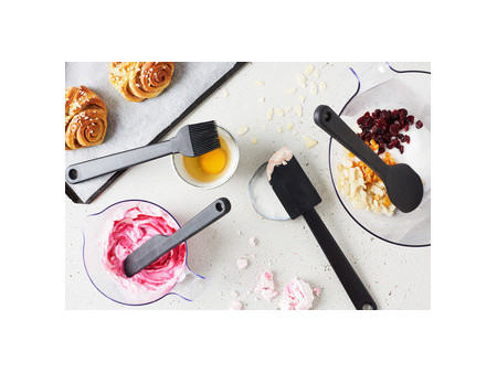 Gastro Max Spatule à pâtisserie en silicone, (L)55 mm, noir