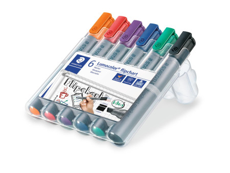 STAEDTLER Marqueur de conférence 356B Lumocolor, étui de 6
