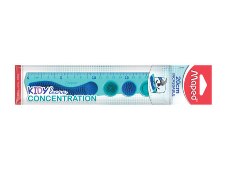Maped Règle plate KIDY learn CONCENTRATION, 200 mm, bleu