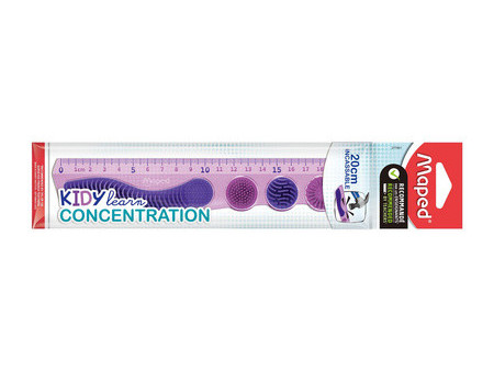 Maped Règle plate KIDY learn CONCENTRATION, 200 mm, bleu