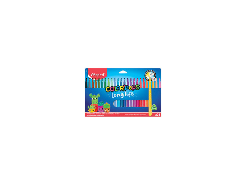 Maped Feutre COLOR'PEPS LONG LIFE 02, étui carton de 12