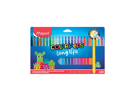 Maped Feutre COLOR'PEPS LONG LIFE 02, étui carton de 18