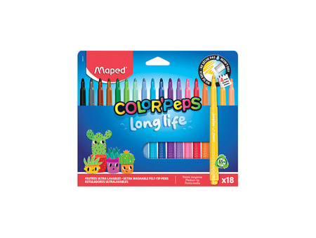 Maped Feutre COLOR'PEPS Long Life 02, étui carton de 24