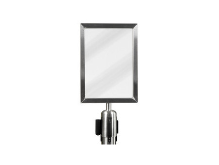 Securit Set de poteau d'accueil RETRACTABLE, chrome / gris