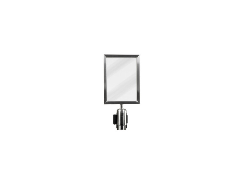Securit Set de poteau d'accueil RETRACTABLE, chrome / gris
