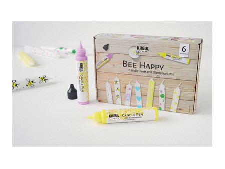 KREUL Candle Pen 'Bee Happy', set de 6