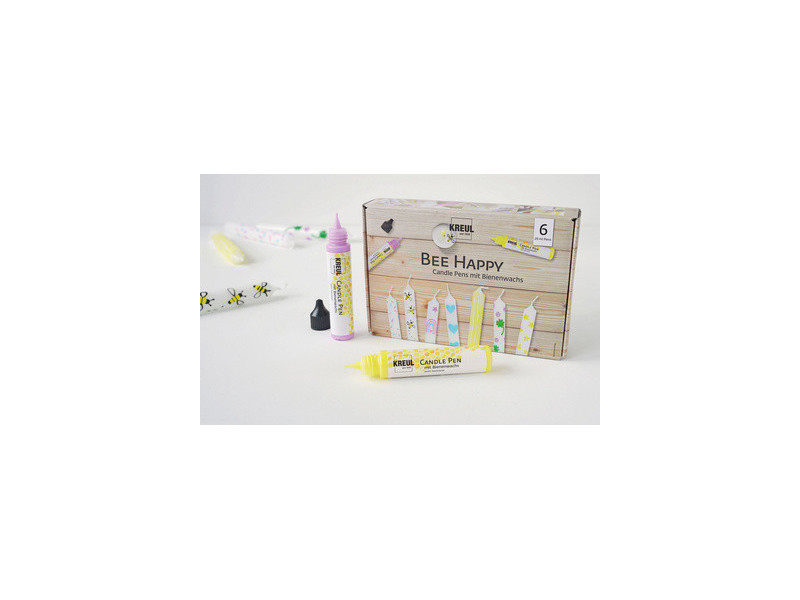 KREUL Candle Pen 'Bee Happy', set de 6