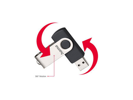 hama Clé USB 2.0 'Rotate', 32 GB, noir/argent