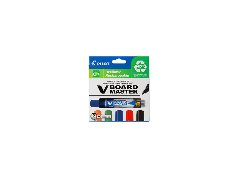 PILOT Marqueur pour tableau blanc V BOARD MASTER, étui de 5