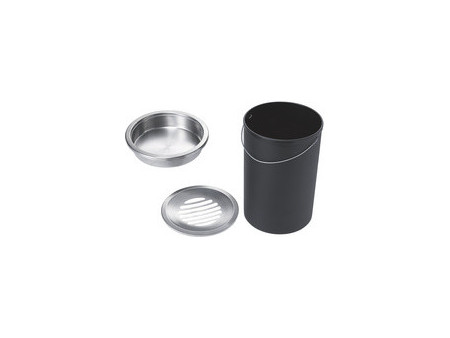 helit Cendrier sur pied 'the shark', inox, argent