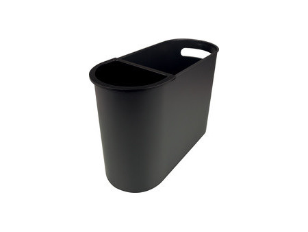 helit Corbeille à papier 'the oval', 22 litres, PS, noir