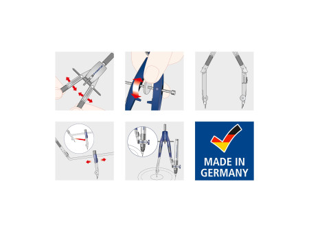 STAEDTLER Compas à réglage rapide Mars Comfort 552 01