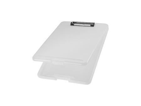 helit Porte-bloc avec compartiment 'the clip', A4, blanc