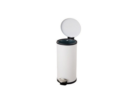 helit Poubelle à pédale 'the zinc', 12 litres, blanc
