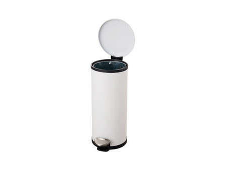 helit Poubelle à pédale 'the zinc', 30 litres, blanc