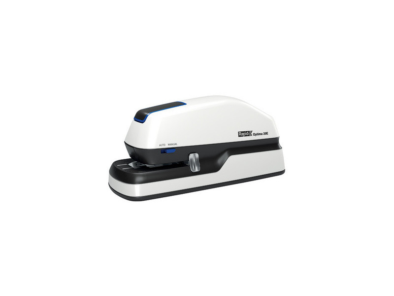 Rapid Agrafeuse électrique Optima 20E, blanc/gris/bleu