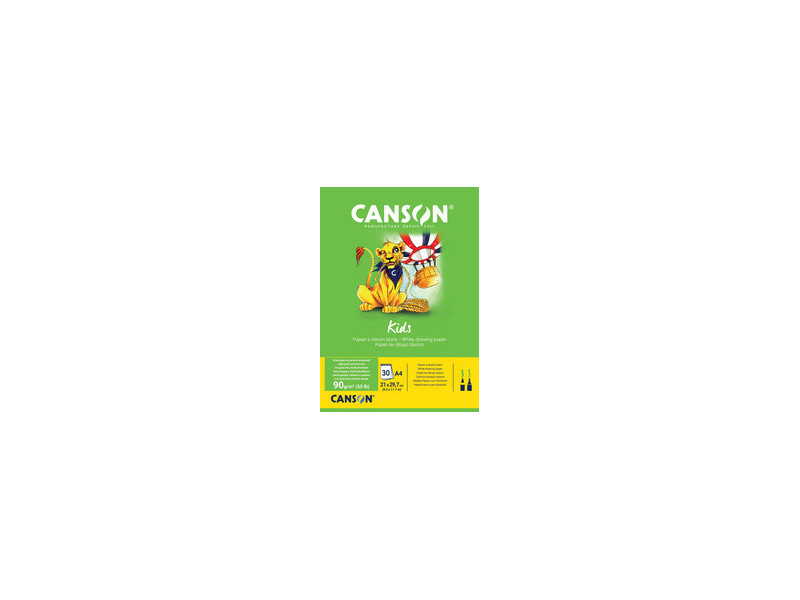CANSON Bloc à dessin Kids, A4, 90 g/m2, 30 feuilles