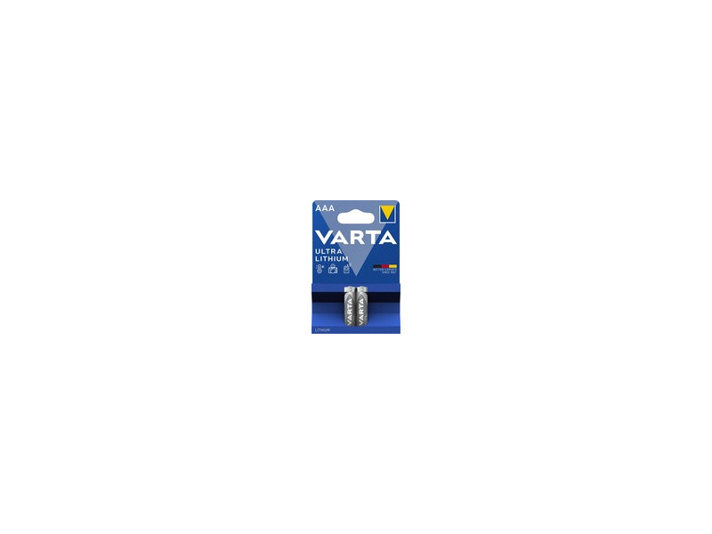 VARTA Pile au lithium Ultra Lithium, Micro (AAA), pack de 2