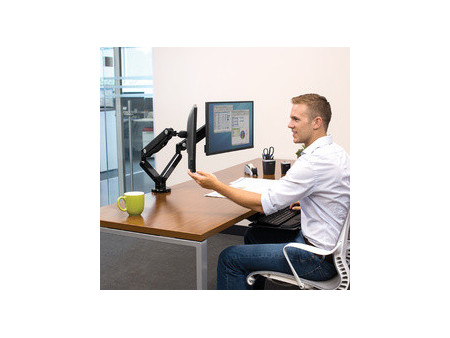 Fellowes Bras porte-écrans double Platinum Series, blanc