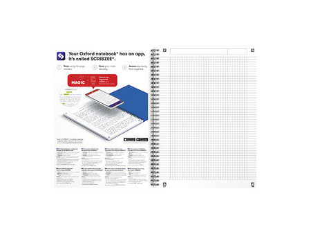 Oxford Office Cahier à spirale, A4, ligné, 180 pages