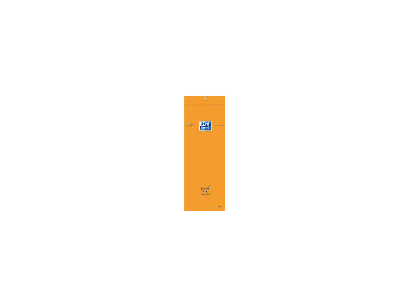Oxford Bloc-notes, 74 x 210 mm, quadrillé,80 feuilles,orange