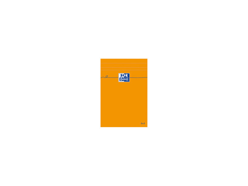 Oxford Bloc-notes, 110x170mm, quadrillé, 80 feuilles, orange