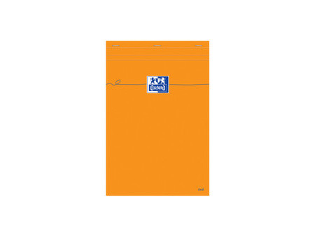 Oxford Bloc-notes, 210 x 315, quadrillé, 80 feuilles, orange