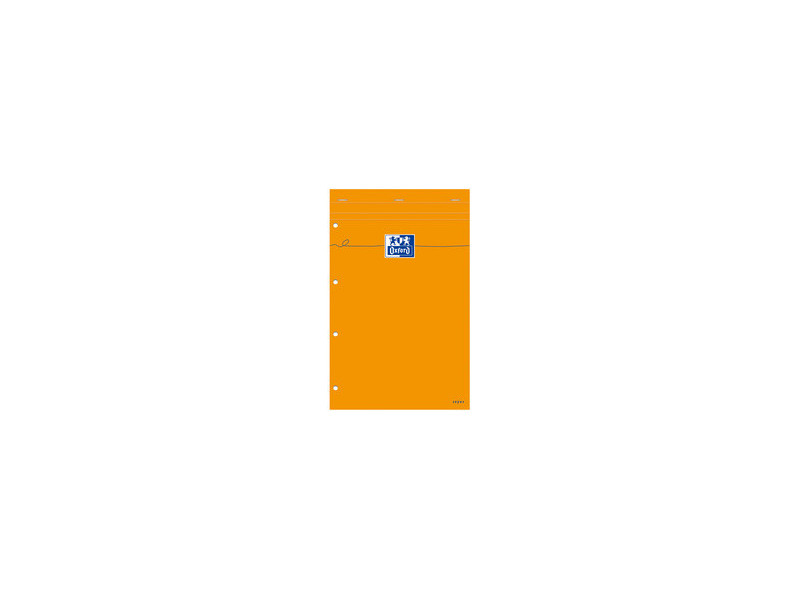 Oxford Bloc-notes, 210 x 315, quadrillé, 80 feuilles, orange
