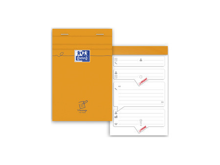 Oxford Bloc message agrafé, 110 x 170 mm, 80 feuilles