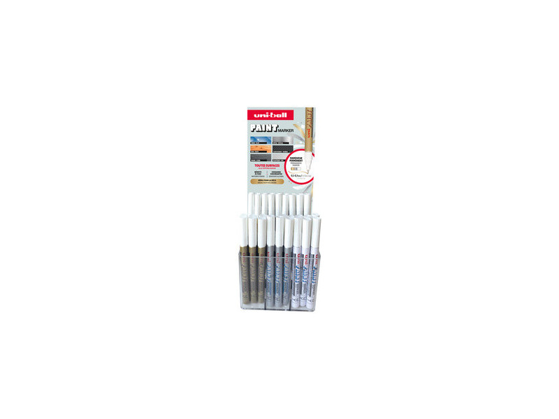 uni-ball Marqueur permanent PAINT PX203, présentoir de 36