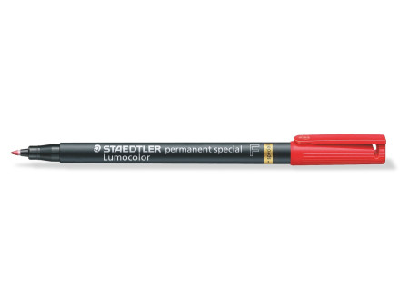 STAEDTLER Marqueur permanent 319F Lumocolor spécial, rouge