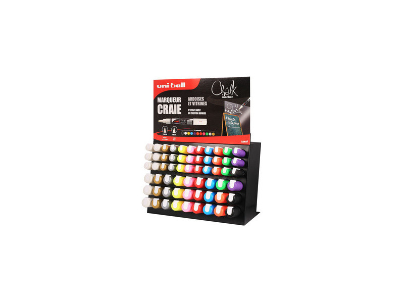 uni-ball Marqueur craie Chalk, présentoir de 63 pièces