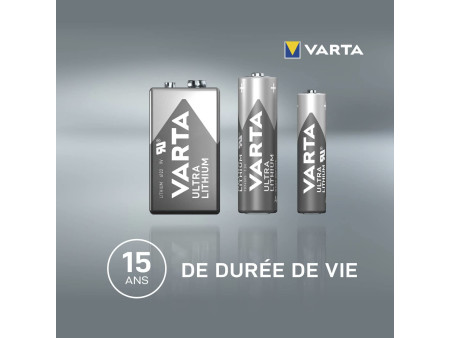 VARTA Pile au lithium Ultra Lithium, Micro (AAA), pack de 4