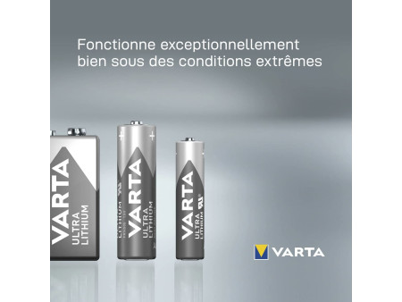 VARTA Pile au lithium Ultra Lithium, Micro (AAA), pack de 4