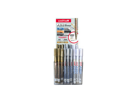 uni-ball Marqueur permanent PAINT PX21, présentoir de 60