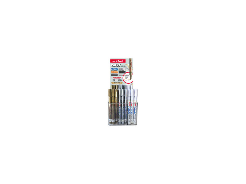 uni-ball Marqueur permanent PAINT PX21, présentoir de 60