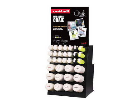uni-ball Marqueur craie Chalk, présentoir de 33 pièces