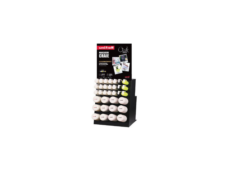 uni-ball Marqueur craie Chalk, présentoir de 33 pièces