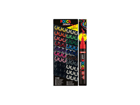 POSCA Marqueur à pigment PC-5BR BRUSH, présentoir de 60