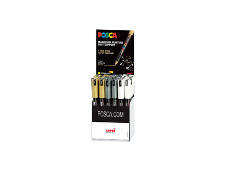 POSCA Marqueur à pigment PC-1MR, présentoir de 36