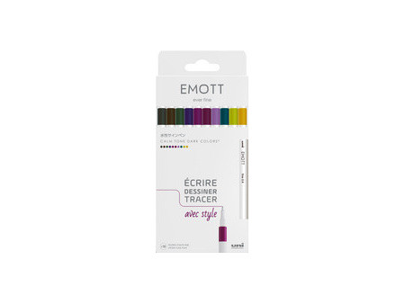 uni-ball Feutre EMOTT, set de 10 'Essential Colors'